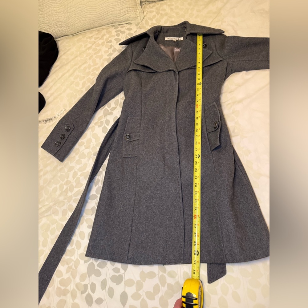 Kenneth Cole New York Charcoal Trench Coat - Picture 9 of 12